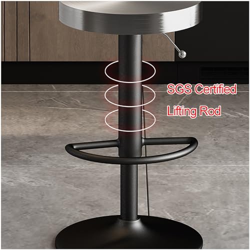 Tabouret de bar moderne en acier réglable avec repose-pieds