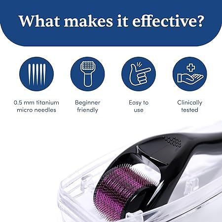 Image of Hair Massager Hair Scalp Massager Shampoo Brush+Hair Regrowth Roller With 540 Titanium Micro Needles+Face Stone Jade Roller With Gua Sha (Hair Sclap+Hair Growth Roller+Jade Roller)