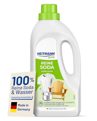 HEITMANN pure Reine Soda | Vielseitiger Reiniger für Fett Schmutz Flecken & Gerüche | Natürlich & umweltfreundlich | Für Haushalt & Garten | 1 L