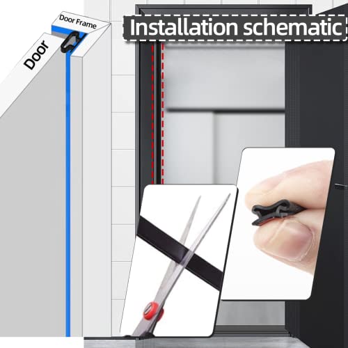 Vannesse 19.7Ft Rubber Door Weather Stripping Door Seal Strip, Self-Adhesive Soundproof Door Sealers For Door Frame Gaps,Door And Window Insulation For Summer And Winter(White) #TOP6