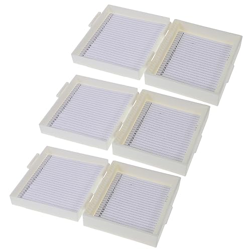 KICHOUSE 3pcs Boxes Slide Box Laboratory Supply Microscope Slide Storing Tool Microscope Slide Holder Microscope Slide Tray Lab Samples Organizer Specimens Storage Case Slide Lab Abs White