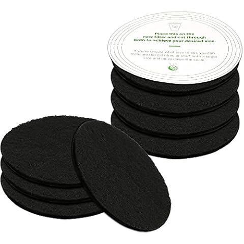 Compost Bin Filters Extra Thick Round Food Waste Caddy Odour Filter Refill Activated Charcoal Filters Universal Size Fits ALL Compost Bins up to 17cm (Pack of 8) Cover