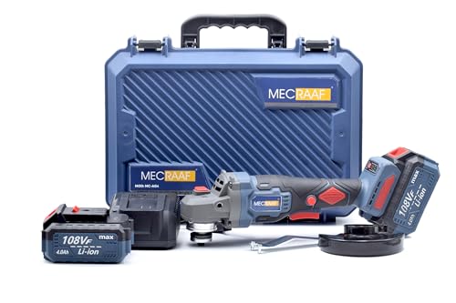 MECRAAF® Compact 100mm Brushless Cordless Angle Grinder with...
