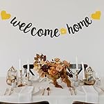 Welcome Home Banner with Two Heart and A Vivid Home Sign Flash Party Decorations, Fully Assembled and Ready to Hang, Funny Welcome Party Sign Decors for Family Housewarming - Image 2