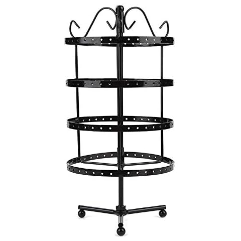 TARSHYRY Jewelry Display Stand, 144 Holes Rotating Earring Jewelry Hanger Jewelry Holder Stand For Towers & Hangers For Women(Black) Cover