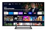 TELE System Smart-TV 32" TS32FL SMG14 Android TV, DVB-T2/S2, Google Cast/Chromecast, Google Assistant, tivùsat HD, HbbTV, TV-Pause, Sprachfernbedienung, 12 V/220 V für Zuhause, Wohnmobil, Boot
