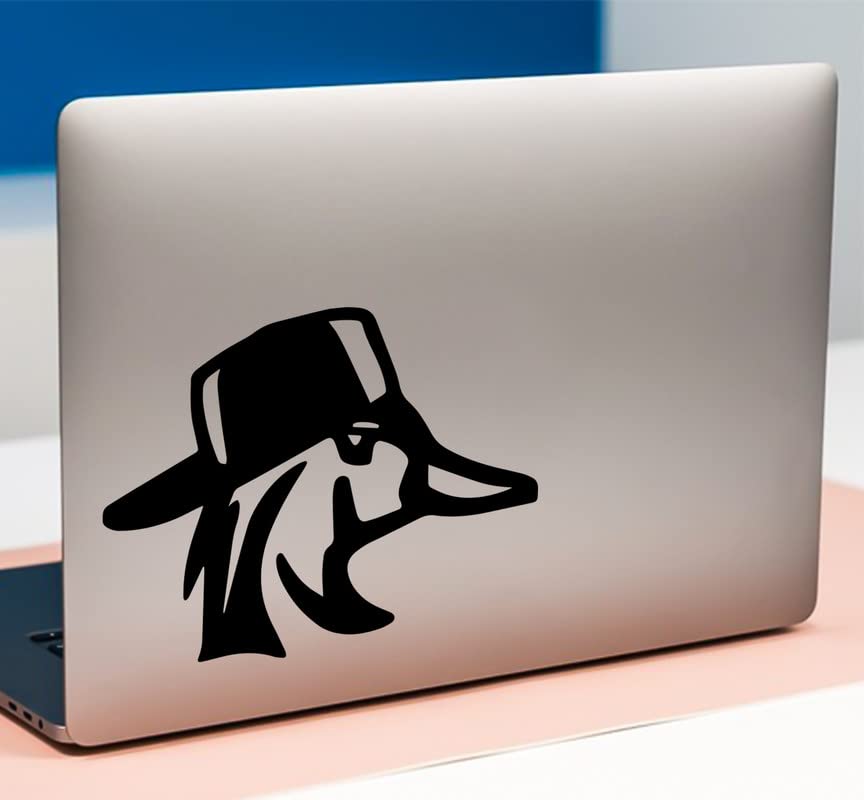 Sticky Bomb Wood Duck with Hat Premium Decal Vinyl Stickers Cars Vans Trucks Walls Laptop Doors Windows Skateboard Tablet Black Not Printed 5x5