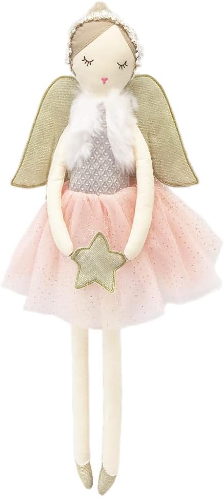 MON AMI Designer Angel Stuffed Doll with Wings 20” Soft Elegant Plush Doll for Little Girls, Use as Toy or Room Decor
