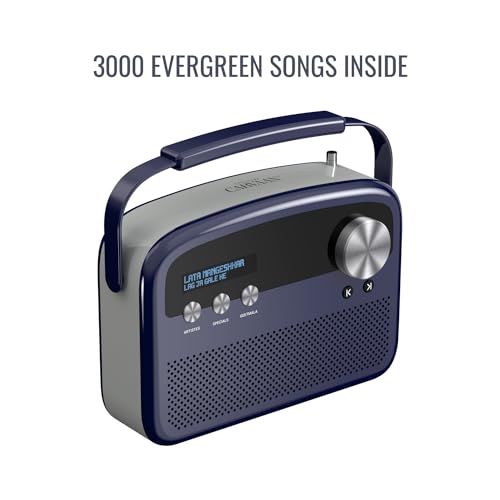 Image of Saregama Carvaan Lite Hindi - Portable Music Player with 3000 Pre-Loaded Evergreen Songs, FM /BT /AUX (Royal Blue)
