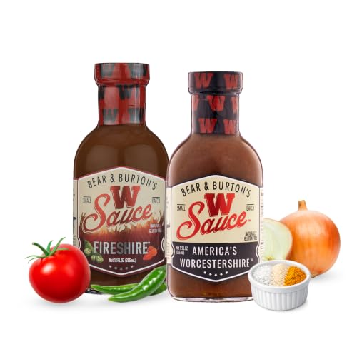 Bear and Burton's Worcestershire &amp; Fireshire Sauce Bundle - 12 Oz. - 2-Pack