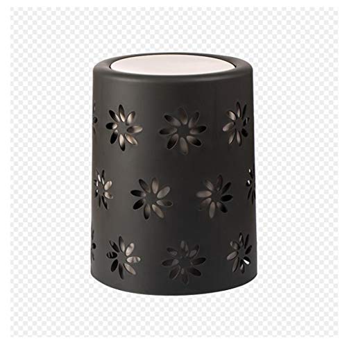 Cubo de la basura cuarto de baño cocina papelera negra circular ZAW