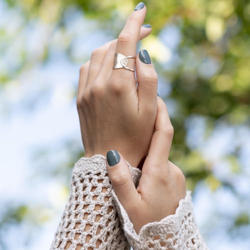 Dominerva 925 Sterling Silver Dainty Wide Ring thumb #4