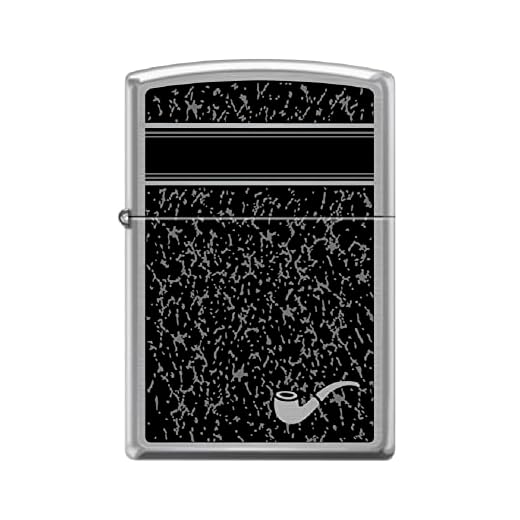 Zippo Lighter- Pipe Design Pipe Insert Windproof Lighter Brushed Chrome #Z5524