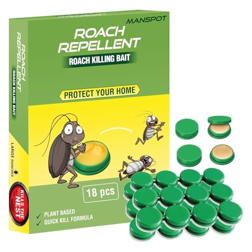 Image of Natural Cockroach Killer for Kitchens, Bathrooms, and Cabinets, Eco-Friendly Home Remedy for Indoor Cockroach Control (18 Bait Pack)
