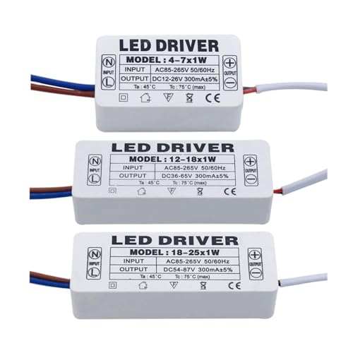NRXNNDVAK LED Driver 300mA 1-3W 3-5W 4-7W 8-12W 12-18W 18-25W 25-36W LED Power Supply Unit 350mA AC90-265V Lighting Transformers For Leds(8-12W 250mA)