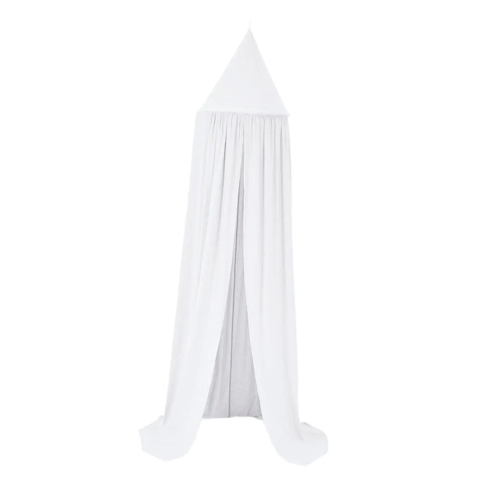 CGUOHU Kids Bed Canopy Reading Nook Large Curtain Drapes House Decoration Round Dome Princess Net For Room Decor For Bed(WHITE)