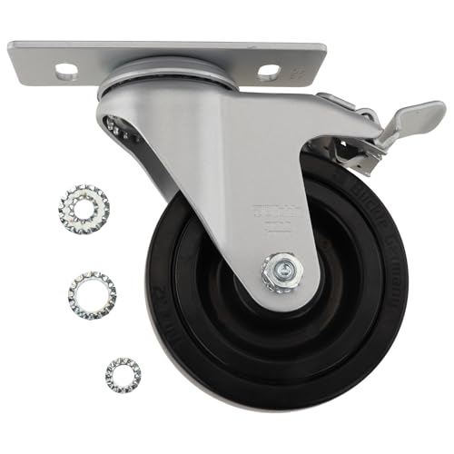 Roulette pivotante D100 double blocage pour stopper les dérives de chariot