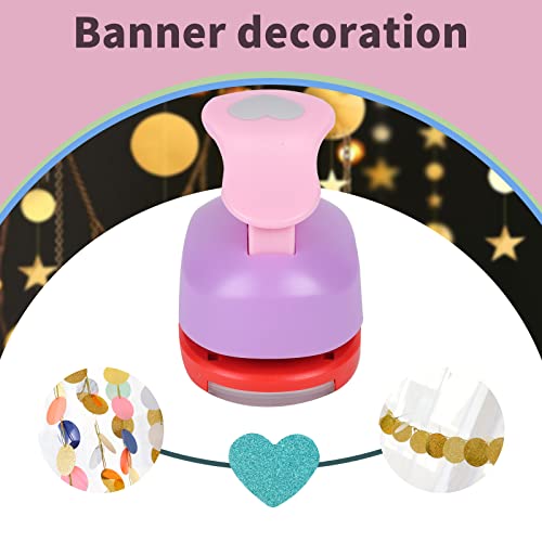 Tech-P Creative Life 3 Pcs (1.5",1",5/8") Heart Shape Craft Punch Scrapbook Paper Cutter Eva Foam Hole Punches Valentines Gift Set #TOP4