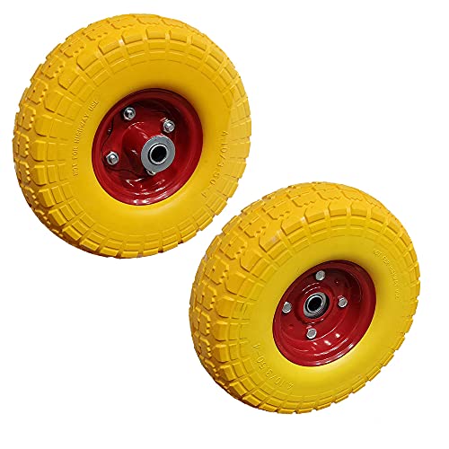 TMZ® 2X 10 Rubber Tyre Wheel Replacement No More Flats Sack Truck Trolley 4.10/3.5-4.0