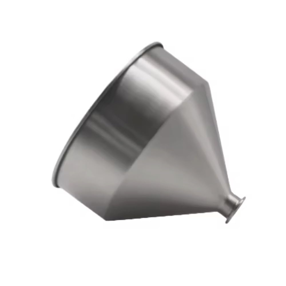 Embudo Cervecero Sanitario INOX 304, 10L 30cm ID Grueso para Dosificación Polvo de Grano, Uso Alimentario (1 Pieza)(A)