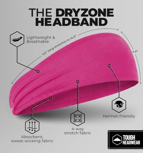 Image of Tough Headwear Mens Headband | Sweat Headbands for Men Women Working Out Running Sports - Athletic Sweat Band Exercise