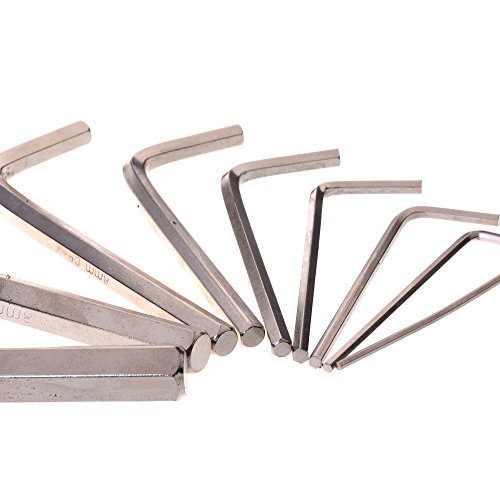 COSMOS L Shape Hexagon Hex Key Wrench Set Screwdriver Tool Kit, 9 Sizes