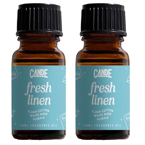 Image of CANDECraftCo Premium Fragrance Oil - Diffuser Oils Fragrances Scented for Home, Candle Soap Making Supplies, Aromatherapy Blends for House (0.34 Fl Oz) (2-Pack, Fresh Linen)