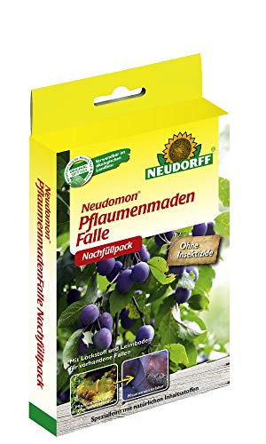 Neudorff Nachrüst Set für Neudomon PflaumenmadenFalle 2 Leimböden und 2 Pheromonkapseln