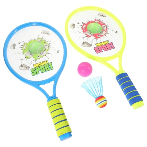 Toyvian Raquetas Tenis Plástico Dibujos Animados Prácticas Actividades Aire Color