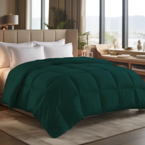 Image of Earthlycozy 300GSM Premium Comforter - Hypoallergenic, Breathable, Reversible, Lightweight, All-Season, AC Friendly and Machine Washable (Teal, Single)