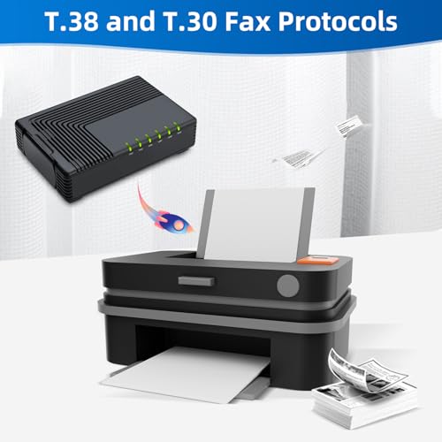 flyingvoice fta5102e2 analog telephone adapter 2 fxs ports 2 sip lines 2 lan ports 3-way conference supports fax over ip via t38 t30 fax with g711 ata for smes hotel office call center