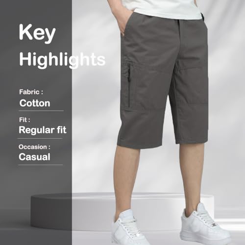 Image of TAGDO Men's Solid Cotton Shorts | Shorts Pant for Men | Shorts for Men (2003)
