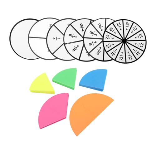 SHINEOFI Ensemble Magnétique De Fractions Avec Disques Circulaires 7.8 Pouces Aides Pédagogiques Mathématiques Pour Classe Et Soutien Scolaire