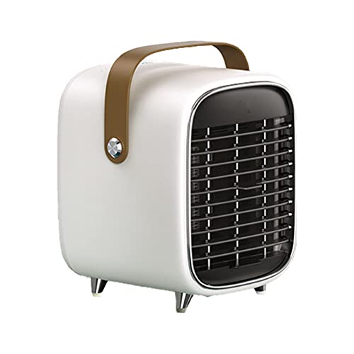 Calentador Escritorio, Calentador Doméstico Calentador Portátil Mini Calentador Aire para La Oficina El Dormitorio La Habitación El Escritorio (UK,Blanco) Cover