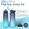 Bouteille d'eau en plastique durable 16oz Tritan avec paille
