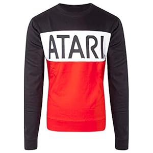 Atari Retro Sweatshirts zwart-wit-rood Fan merch, Gaming, Retrogaming