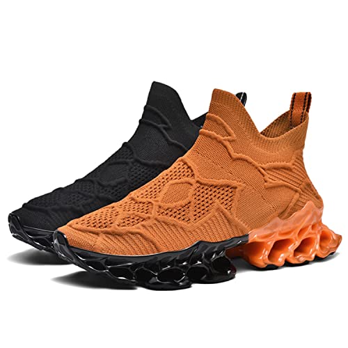 Image of Poramea Mens Slip on Loafers Walking Tennis Shoes Laceless Running Blade Sneakers Mesh Trail Jogging Casual Athletic