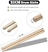 3 Pairs Drum Sticks, Pletpet Classic Maple Wood Tip Drumsticks for Students and Beginners Musical Musical Instrument Percussion Accessories (32CM)