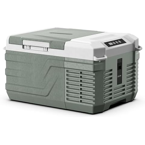 Alpicool 12 Volt Refrigerator Small Car Refrigerator (-4℉-68℉) 10 Quart Portable Refrigerator Car Fridge Portable 12V/24V DC Electric Cooler for Camping Plug in Cooler for Car Portable Freezer Cover