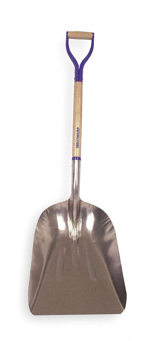 WESTWARD 1WG35 Aluminum Grain Scoop – 29.5 Inch Handle, Heavy-Duty Shovel