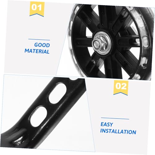 INOOMP Ruedas de Entrenamiento para Bicicleta 4 piezas Estabilizadores Ajustables Negro Ruedas con Luz Intermitente Repuesto para Montar Seguro miniatura 3