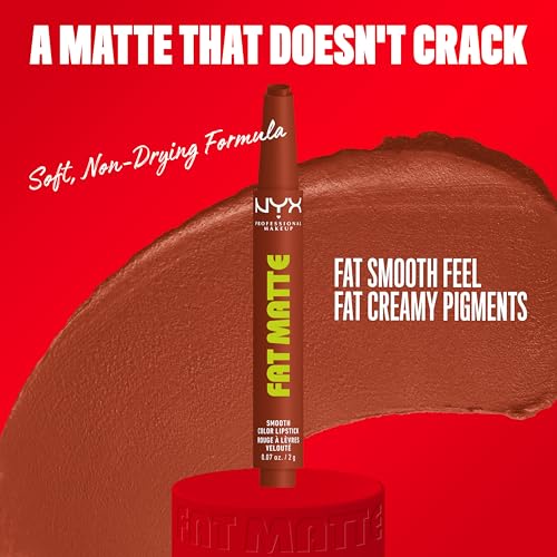 NYX PROFESSIONAL MAKEUP Fat Matte Lipstick, Pigmented, Smoothing, & Non-Drying Lip Crayon, Long Lasting Lip Makeup, Vegan & Cruelty Free - Beary Nude (Warm Brown) - image 2