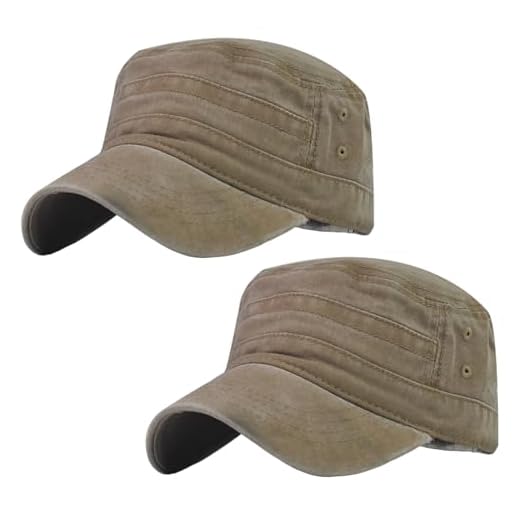 FUIPVGI 2 Pezzi Cappello Militare Army Cappellino, Vintage in Denim Lavato Berretto Piatto in Cotone Berretto, Cappello Visiera Cappello Baseball Unisex per Ambientazione Esterna, Sport, Viaggi(Cachi) 10 FUIPVGI 2 Pezzi Cappello Militare Army Cappellino, Vintage in Denim Lavato Berretto Piatto in Cotone Berretto, Cappello Visiera Cappello Baseball Unisex per Ambientazione Esterna, Sport, Viaggi(Cachi)