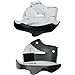 ICON White Alliance Helmet Cheek Pads - 25mm