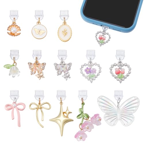 Breloques pour Kindle papillon fleurs lot de 13 bouchons anti-poussière