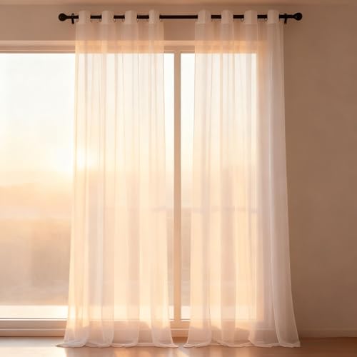 Cortinas Modernas de 90 x 155 cm para Ventanas Pequeñas de Dormitorio y Balcón 2