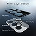 JETech Camera Lens Protector for Samsung Galaxy S22 Ultra 5G 6.8-Inch, 9H Tempered Glass Metal Individual Ring Cover, Easy Installation Tray, HD Clear, 1 Set (Phantom Black)