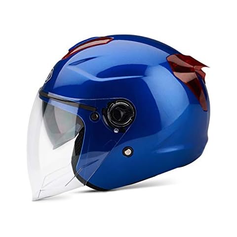 Boseman Open Face Motorcycle Helmet with Sun Visor Cover