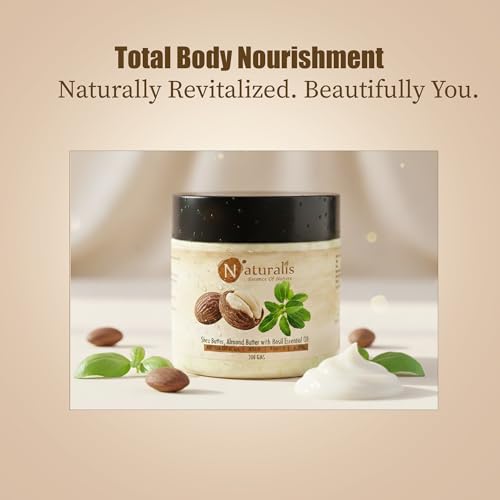 Image of Naturalis Shea Butter | Unrefined Shea Butter with Geranium Essential Oil 200gms | Body Butter | Deep Hydration, Soft Skin, Nourished Glow & Smooth, Revitalized Skin