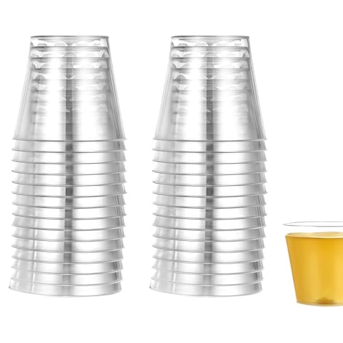 Diffaxy 30 Schnapsgläser plastik, transparente shot becher plastik(30 ml/1 oz), wiederverwendbar, für Partys, Hochzeiten, Grillabende, Festivals oder andere Veranstaltungen für Jugendliche